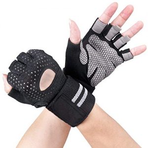 Breathable Ultralight Weight Lifting Sport Gloves  Gym Workout Exercise Gloves with Wrist Wrap Support for Powerlifting  Cross Training  Fitness  Bodybuilding  Best for Men   Women (M)